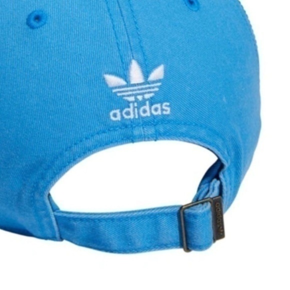 Adidas Originals Hat Relaxed Strapback Pulse Blue White Mens Cap Logo Golf NWT - Picture 10 of 11